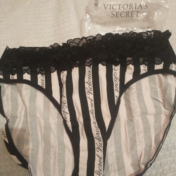 Victoria Secret Lace Striped Panties Size XL - Picture 3 of 4